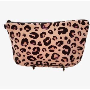 MAKEUP Bag Leopard Print in a Pink Rose Gold pattern